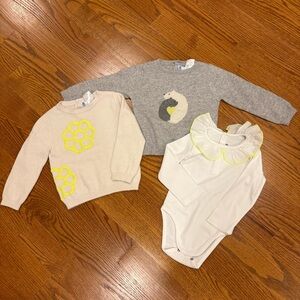 jacadi neon cashmere set